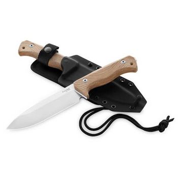 T6.3V.CVN Feststehendes Messer Lionsteel „T6“ micarta natur