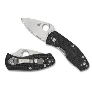 C148SBK Spyderco Ambitious folding knife black with serrated blade