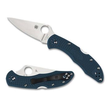 SPY C11FPK390 Spyderco Delica 4 K390 smooth folding knife blue