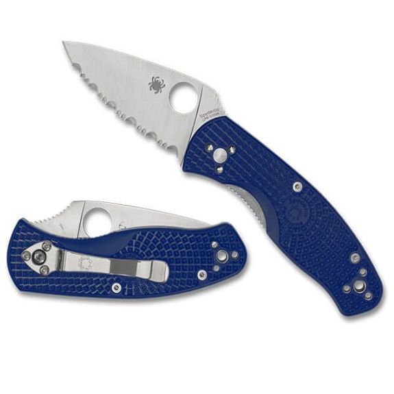 C136SBL Spyderco Persistence Lightweight folding knife, serrated, blue