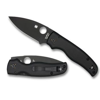 C229GPBK Spyderco Shaman all-black pocket knife