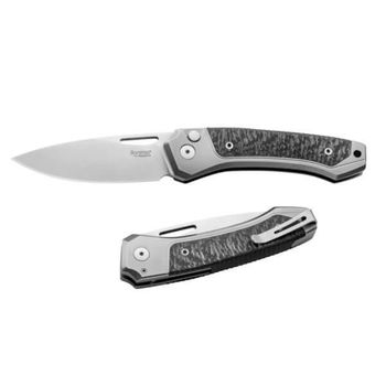 TW.GYCF Lionsteel ‘TWAIN’ Folding Knife Titanium grey/carbon fibre