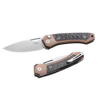 TW.BRCF Lionsteel Klappmesser „TWAIN“ Titanium Bronze/Kohlefaser