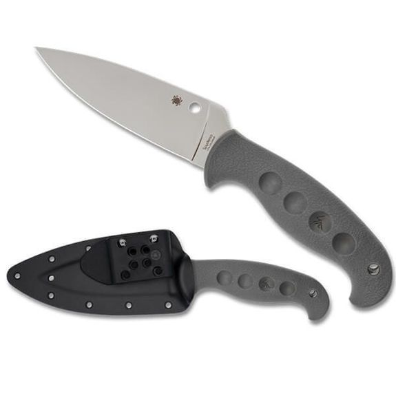 FB05SGY Couteau fixe denté Spyderco Temperance gris