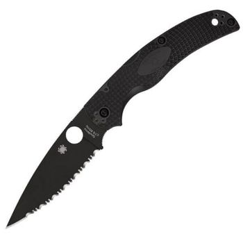 SPY-C244SBBK Klappmesser gezahnt Spyderco Native Chief Griff FRN