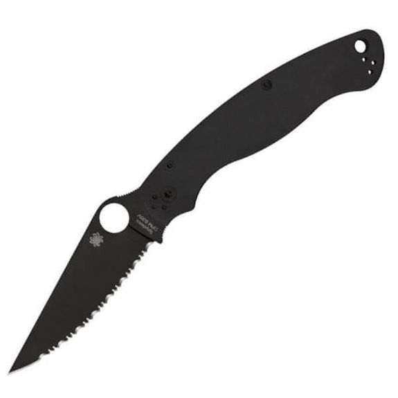 C36GSBK2 Spyderco Military 2 folding knife, serrated, black