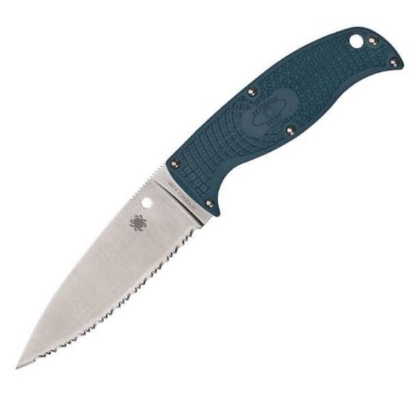 FB31SBL2K390 Feststehendes gezahntes Spyderco-Messer „ENUFF 2“