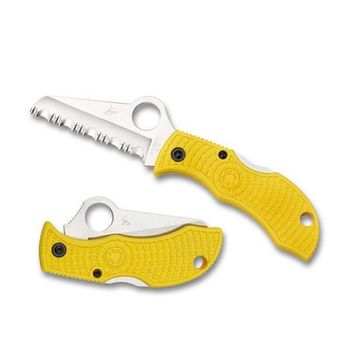 MYLS Spyderco ManBug Salt folding knife yellow