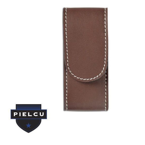 PL78202-25 Pielcu Etui aus gefüttertem Leder, braun