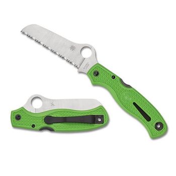 C89FSGR Spyderco ‘Atlantic Salt’ green serrated folding knife