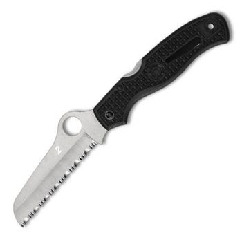 C89SBK Spyderco ‘Atlantic Salt’ serrated folding knife black