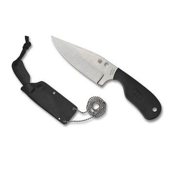 FB48PBK Spyderco Subway Bowie fixed neck knife