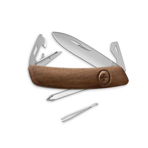 SZD04NOYM Swiss Army Knife Swiza 11 functions Allmatt walnut