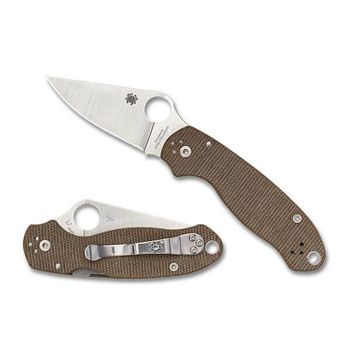 SPY C223MPCW Spyderco Para 3 micarta folding knife brown