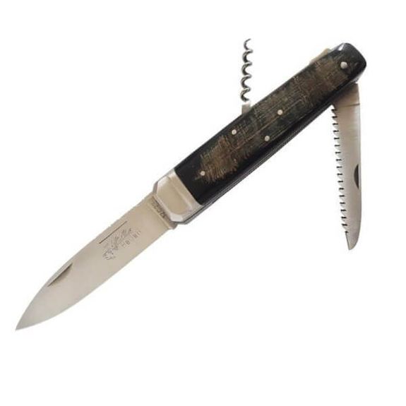 DC1983BUF Douris Chastel ‘Hallali Chasse’ 3-piece pocket knife Buffalo skin