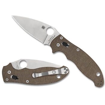 C101MPCW2 Spyderco Manix 2 pocket knife with micarta handle