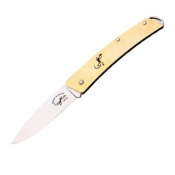 SAL64271 Klappmesser Salamandra Messing