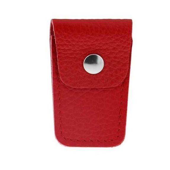 627.R Red leather case Max Capdebarthes for Nogent folding scissors