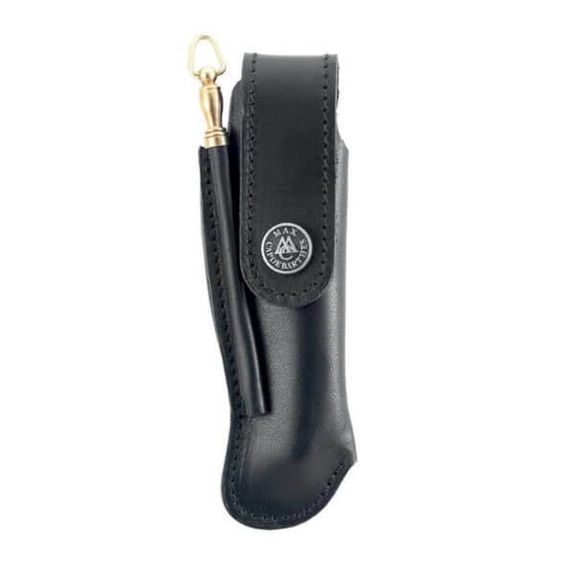 67312 Etui Max Capdebarthes schwarzes Leder für Laguiole mit Wetzstahl