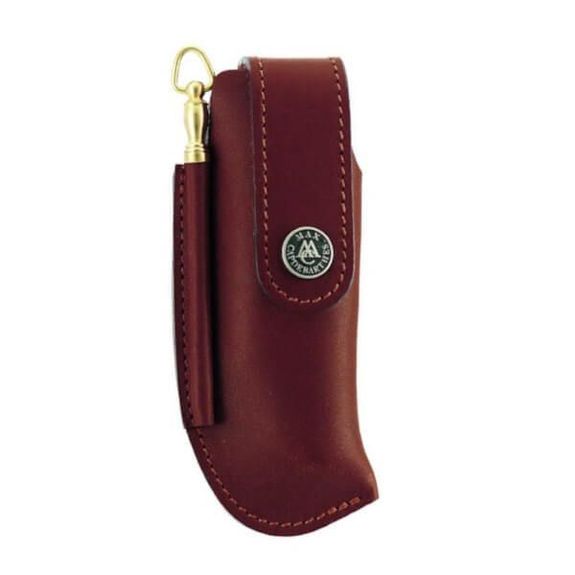 76812 Etui Max Capdebarthes Leder Peru für Jagdmesser + Wetzstahl