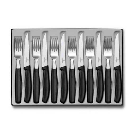 6.7233.12 Ménagère Victorinox 12 pièces SwissClassic steak noir