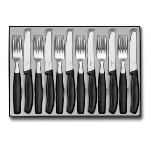 6.7833.12 Ménagère Victorinox 12 pièces SwissClassic table noir