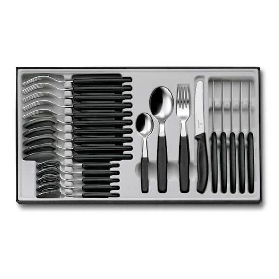 6.7833.24 Ménagère Victorinox 24 pièces SwissClassic table noir