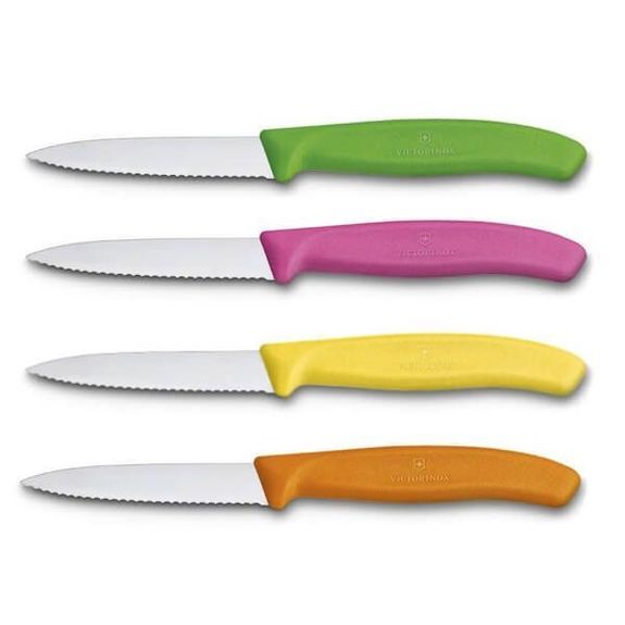 6.7689 Boîte 20 couteaux d'office crantés Flashy Victorinox Swiss Classic 8cm