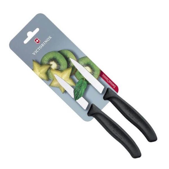 6.7633.B Card 2 office notched Victorinox Swiss Classic black 8 cm