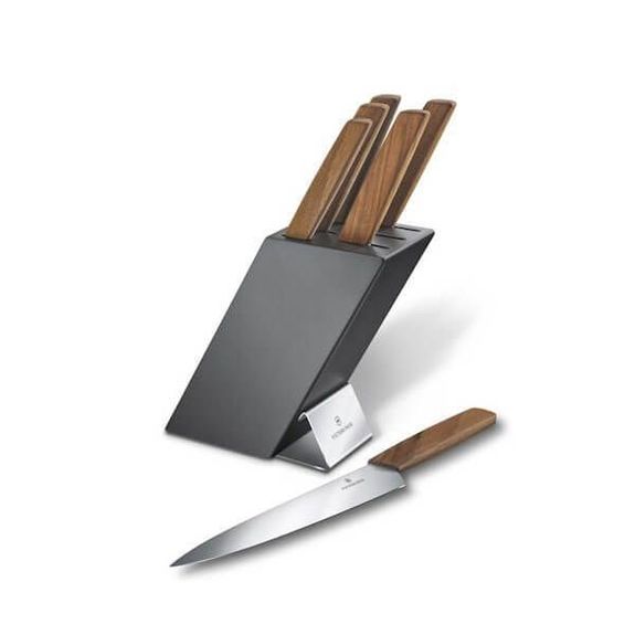 6.7186.6 Victorinox Swiss Modern 6-piece kitchen block walnut