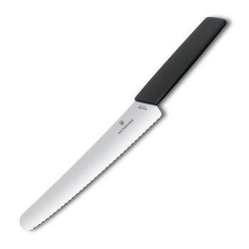 6.9073.22WB Victorinox Swiss Modern Bread Knife 22cm black
