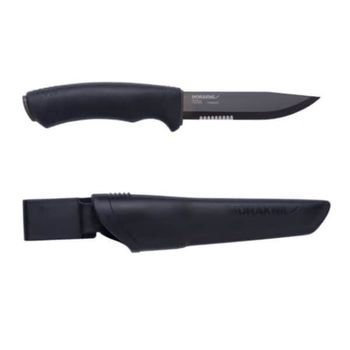 MO12491 Couteau Mora Bushcraft Black SRT lame mixte
