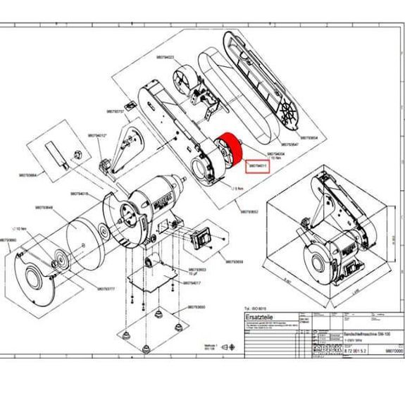 9 8079 4011 Drive roller for SM-100 arm