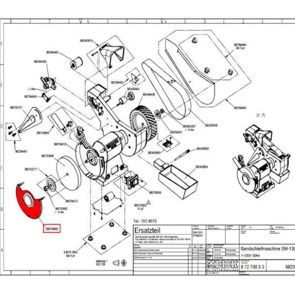 9 8079 4018 Protective case for Dick SM-100 polishing wheel