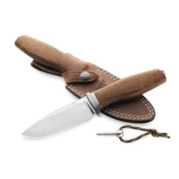 AH.BLN LionSTEEL ‘ACHA’ fixed knife natural micarta