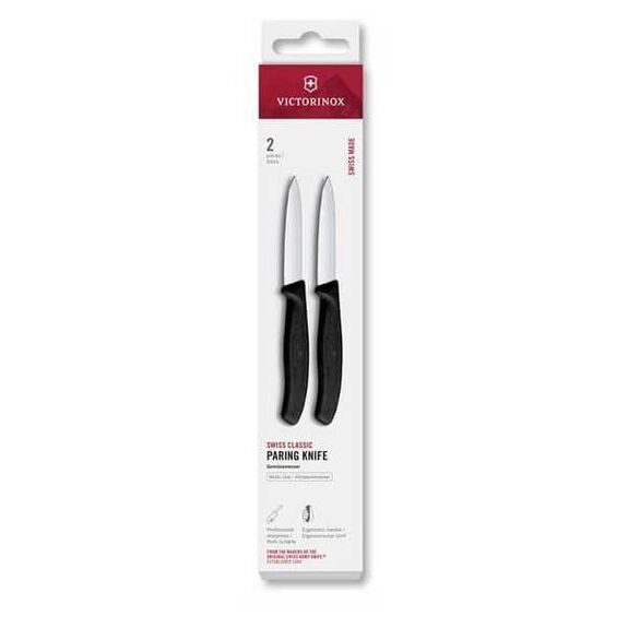 6.7603.2 Set 2 couteaux office Victorinox SwissClassic noir 8cm