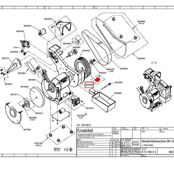 9 8249 3980 Clamp kit for Dick SM-130