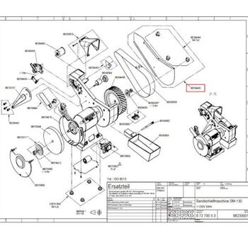 9 8249 4460 Schleifarmabdeckung für Dick SM-130