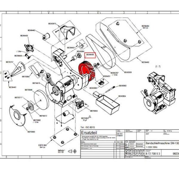 9 8249 4436 Disque de contact pour Dick SM-130