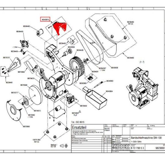 9 8249 3979 Protective cover for Dick SM-130