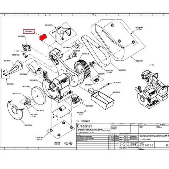 9 8249 4462 Pulley for Dick SM-130