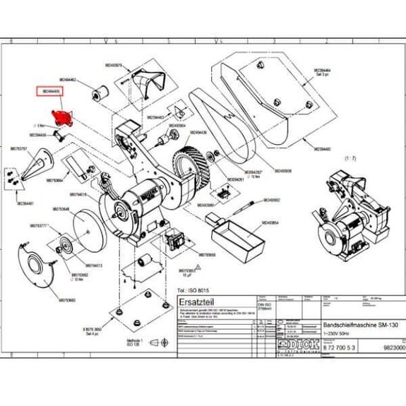 9 8249 4459 Belt drive for Dick SM-130