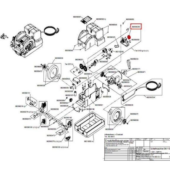 9 8209 0240 Flachriemen für SM-110 und SM-111