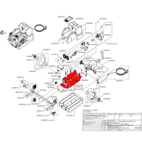 9 8209 0501 Châssis pour SM-110 et SM-111