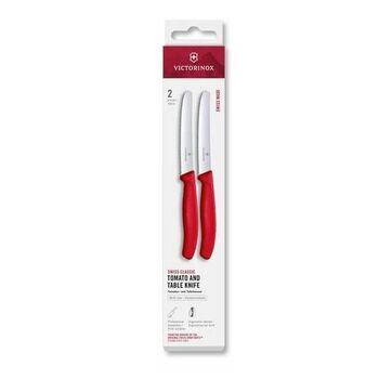 6.7831.2C1 - 6.7832.2C1 - 6.7834.2C1 Boîte de 2 couteaux de table/tomate à dents Victorinox SwissClassic 11cm