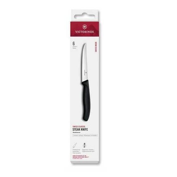 6.7203.6 6 Victorinox Swiss Classic steak knives 11cm black