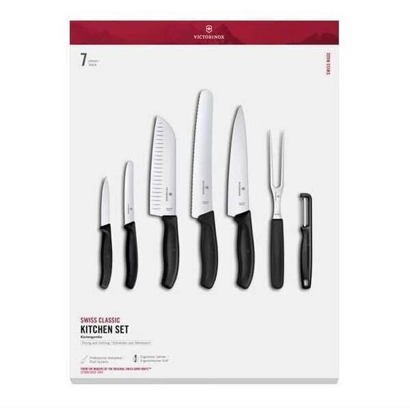 6.7133.71G 7-teiliges Kochset Victorinox SwissClassic schwarz