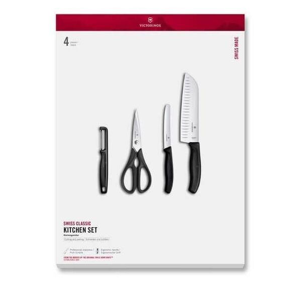 6.7133.41G Set de cuisine 4 pièces Victorinox SwissClassic noir