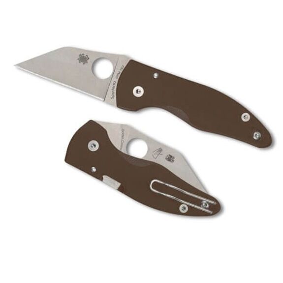 Couteau pliant Spyderco "MICROJIMBO" G10 marron C264GPBN15V en édition limitée