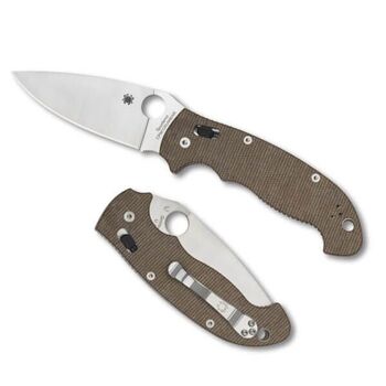 Spyderco Manix 2 XL Klappmesser aus braunem Micarta C95MPCW2